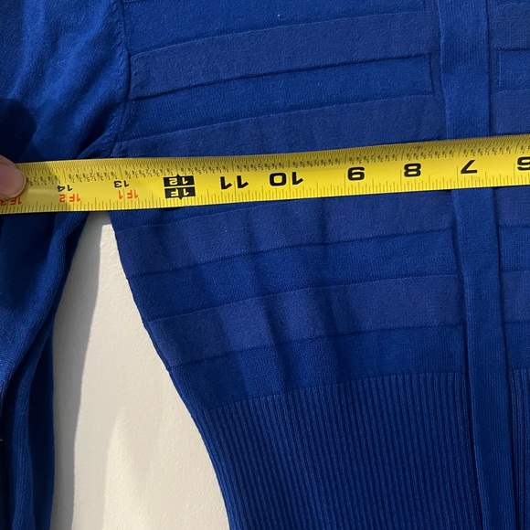 Morgan De Toi Top Turtleneck Fitted Long Sleeve Blue Sweater Y2K Small - Picture 7 of 7